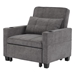 Ventosa 68" Futon Chair Bed Convertible Chair 3-in-1 Pull Out Sleeper Chair Beds - Dark Grey Scratch Cloth - CAB2463