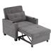 Ventosa 68" Futon Chair Bed Convertible Chair 3-in-1 Pull Out Sleeper Chair Beds - Dark Grey Scratch Cloth - CAB2463