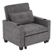 Ventosa 68" Futon Chair Bed Convertible Chair 3-in-1 Pull Out Sleeper Chair Beds - Dark Grey Scratch Cloth - CAB2463