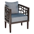 Terrabella Accent Chair - Blue Upholstery - Dark Morrocco Finish