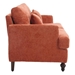 Montclair 68" Loveseat - Dark Orange Chenille - Brown Rubber Wood Legs - CAB2486