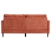 Montclair 68" Loveseat - Dark Orange Chenille - Brown Rubber Wood Legs - CAB2486