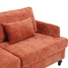 Montclair 68" Loveseat - Dark Orange Chenille - Brown Rubber Wood Legs - CAB2486