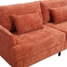 Montclair 68" Loveseat - Dark Orange Chenille - Brown Rubber Wood Legs - CAB2486