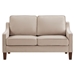 Willowbrook 51" Modern Loveseat - Taupe Velvet Fabric - Espresso Finish Wooden Legs - CAB2487