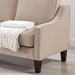 Willowbrook 51" Modern Loveseat - Taupe Velvet Fabric - Espresso Finish Wooden Legs - CAB2487