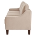 Willowbrook 51" Modern Loveseat - Taupe Velvet Fabric - Espresso Finish Wooden Legs - CAB2487