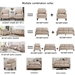 Willowbrook 51" Modern Loveseat - Taupe Velvet Fabric - Espresso Finish Wooden Legs - CAB2487