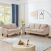 Willowbrook 51" Modern Loveseat - Taupe Velvet Fabric - Espresso Finish Wooden Legs - CAB2487