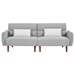 Novaterr 80" Convertible Futon Sofa Bed - Gray Corduroy Fabric - Wooden Legs - CAB2492