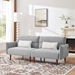 Novaterr 80" Convertible Futon Sofa Bed - Gray Corduroy Fabric - Wooden Legs - CAB2492