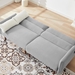 Novaterr 80" Convertible Futon Sofa Bed - Gray Corduroy Fabric - Wooden Legs - CAB2492