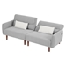 Novaterr 80" Convertible Futon Sofa Bed - Gray Corduroy Fabric - Wooden Legs - CAB2492