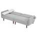 Novaterr 80" Convertible Futon Sofa Bed - Gray Corduroy Fabric - Wooden Legs - CAB2492