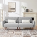 Novaterr 80" Convertible Futon Sofa Bed - Gray Corduroy Fabric - Wooden Legs - CAB2492