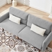 Novaterr 80" Convertible Futon Sofa Bed - Gray Corduroy Fabric - Wooden Legs - CAB2492