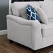 Kalindra 145 Light Gray Linen 6 Seater Sofa and Ottoman - Light Gray Linen Fabric - Plastic Legs - CAB2516