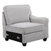 Kalindra 145 Light Gray Linen 6 Seater Sofa and Ottoman - Light Gray Linen Fabric - Plastic Legs - CAB2516