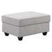 Kalindra 145 Light Gray Linen 6 Seater Sofa and Ottoman - Light Gray Linen Fabric - Plastic Legs - CAB2516