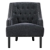 Orchard Accent Chair - Black Chenille Upholstery - Nailhead Trim