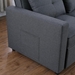 Quorra 79.75" Dark Gray Linen Convertible Sleeper Sofa with Side Pocket - Dark Gray Linen Fabric - CAB2541