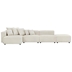 Carson Soft Corduroy Sectional Modular Sofa 4 Piece Set - Beige