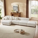 Carson Soft Corduroy Sectional Modular Sofa 4 Piece Set - Beige - CAB2553