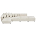 Carson Soft Corduroy Sectional Modular Sofa 4 Piece Set - Beige - CAB2553