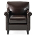 Chateau Accent Chair - Chocolate Brown Bonded Leather