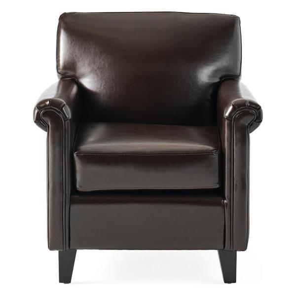 Chateau Accent Chair - Chocolate Brown Bonded Leather 