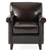 Chateau Accent Chair - Chocolate Brown Bonded Leather - CAB2557