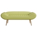 Zurich 57" Loveseat - Green Polyvinylchloride - Metal Foot