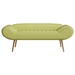 Zurich 57" Loveseat - Green Polyvinylchloride - Metal Foot - CAB2558