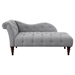 Cirro Chaise Lounge - Dove Gray Upholstery - Espresso Finish Legs - CAB2562