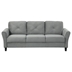 Misty Dawn 74" Sofa - Dark Grey Polyester Fabric - Rubberwood Frame and Legs