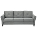 Misty Dawn 74" Sofa - Dark Grey Polyester Fabric - Rubberwood Frame and Legs - CAB2576