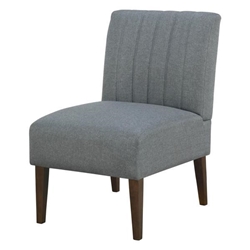 Crestview Accent Chair - Gray Upholstery - Wooden Legs 