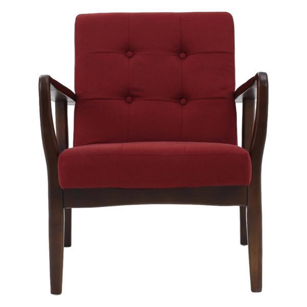 Jensen Accent Chair - Mid Century Modern - Deep Red 