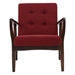 Jensen Accent Chair - Mid Century Modern - Deep Red - CAB2610