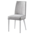 Faylin Chair with White Leg and Gray Fabric