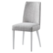 Faylin Chair with White Leg and Gray Fabric - CAB2613