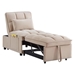 Utopia 68" Multi-Function Loveseat Bed with Storage Pockets - Taupe Velvet - CAB2623