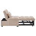 Utopia 68" Multi-Function Loveseat Bed with Storage Pockets - Taupe Velvet - CAB2623