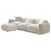 Marston 102 Mid-Century Modern 3-Seater Sofa with Ottoman - Beige Boucle - CAB2668