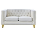 Velurian 58" Loveseat - Beige Velvet - Solid Wood Frame - CAB2669