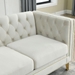 Velurian 58" Loveseat - Beige Velvet - Solid Wood Frame - CAB2669