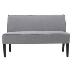 Cedric Loveseat - Grey Fabric - Birch Legs 