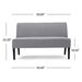 Cedric Loveseat - Grey Fabric - Birch Legs - CAB2694