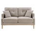 Torvill Living Space Loveseat 2 Seater - Cream Fabric - USB Charge - CAB2698