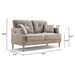 Torvill Living Space Loveseat 2 Seater - Cream Fabric - USB Charge - CAB2698